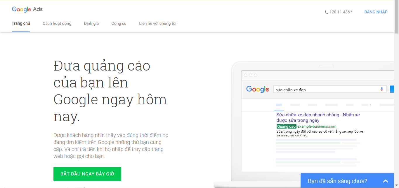 mở tài khoản google adwords