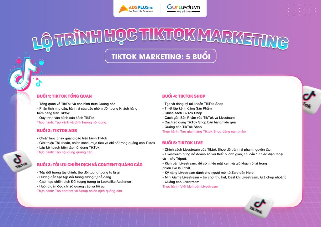 Lộ trình học TikTok Marketing