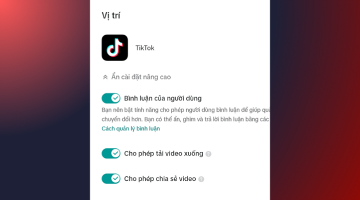 Chọn vị trí hiển thị quảng cáo TikTok dựa trên mục tiêu đã chọn trước đó