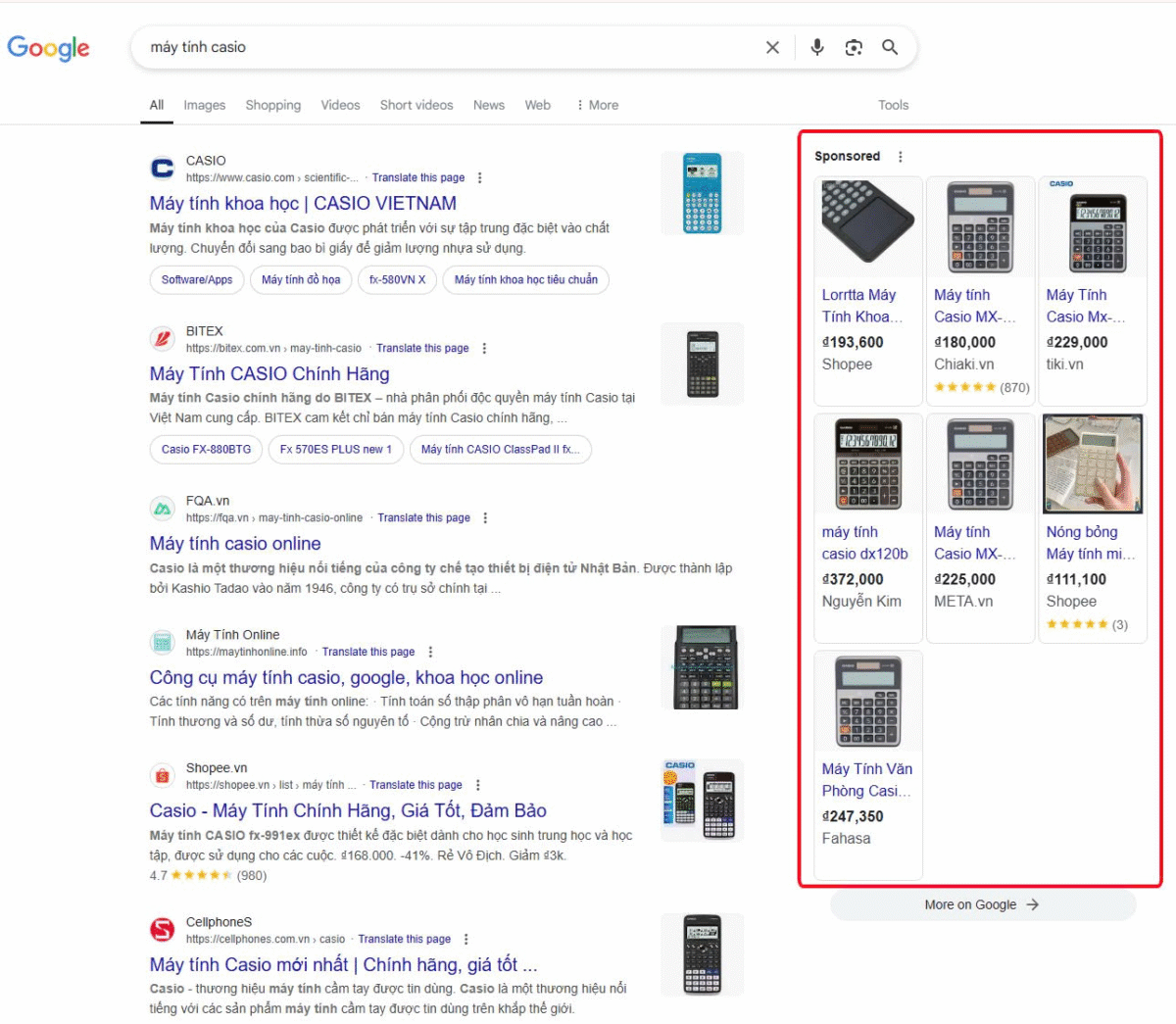 Hiển thị quảng cáo Google Shopping